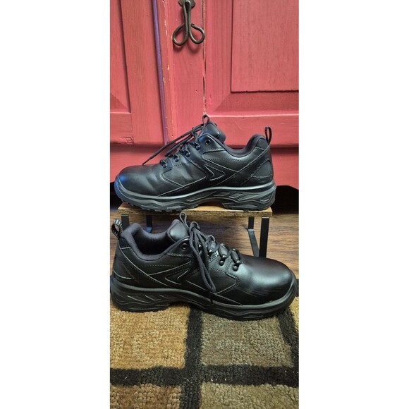ACE Work Boots Men 11 Women 12.5 Imperial Aluminum Toe Black Low Cut Worn Once